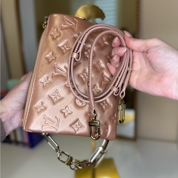 Like new Louis Vuitton Metallic Pink Coussin PM w/box - Picture 11 of 12